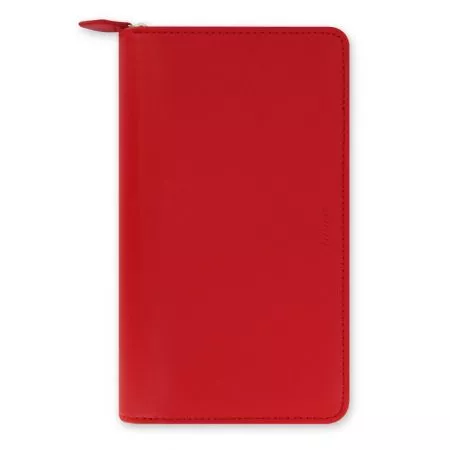 Filofax, Diář Saffiano Zip, osobní compact, červená
