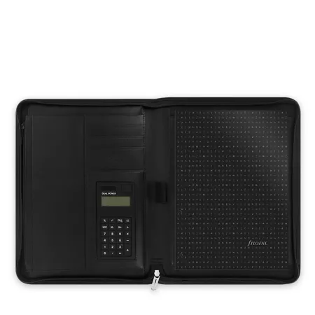 Filofax, Portfolio Metropol Zip s kalkulačkou, A4, černá