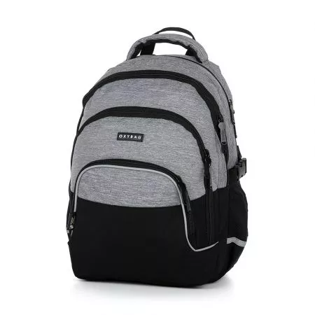 Karton P+P Studentský batoh OXY SCOOLER Grey Black 8-47823