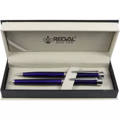 Kuličkové pero + inkoustové pero Regal Katherine - modrá