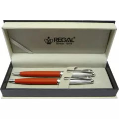 Kuličkové pero + mikrotužka Regal Cronos - matná červená