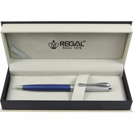 Kuličkové pero  Regal Cronos - matná modrá