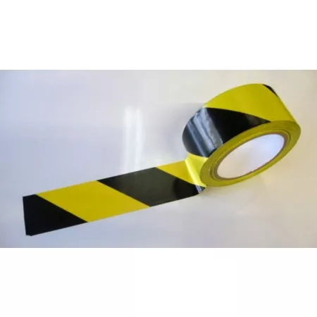 Lepící páska 50 x 22 žluto černá - výstražná
