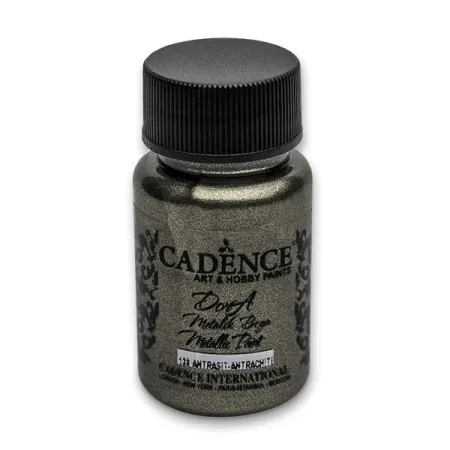 Akrylové barvy Cadence Dora Metallic 50 ml, výběr barev antracitová