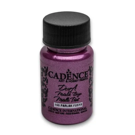 Akrylové barvy Cadence Dora Metallic 50 ml, výběr barev fuchsiová