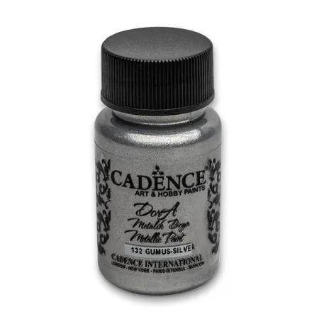 Akrylové barvy Cadence Dora Metallic 50 ml, výběr barev stříbrná