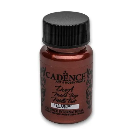 Akrylové barvy Cadence Dora Metallic 50 ml, výběr barev vínová