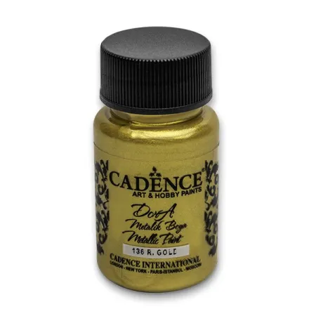 Akrylové barvy Cadence Dora Metallic 50 ml, výběr barev zlatá