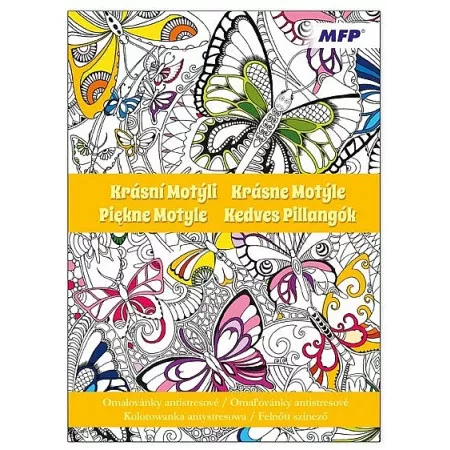 Antistresové omalovánky MFP Krásní Motýli 210x290, 32 stran