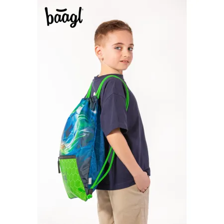 BAAGL 3 SET Airy Fotbal Míč: batoh, penál, sáček