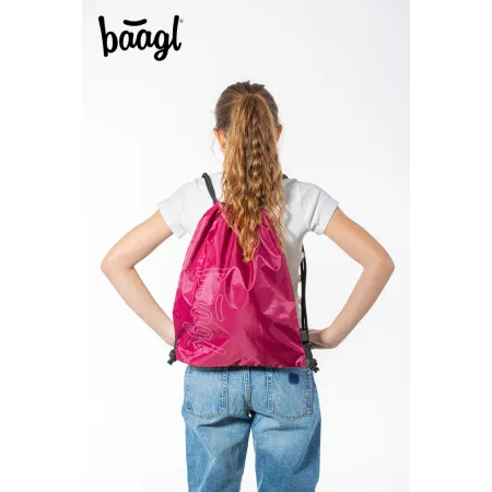 BAAGL 3 SET Coolmate Ruby: batoh, penál, sáček