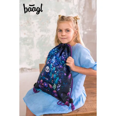 BAAGL 3 SET Ergo Jungle Panda: aktovka, penál, sáček