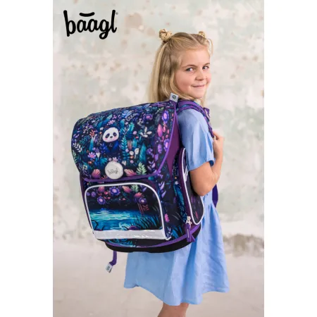 BAAGL 3 SET Ergo Jungle Panda: aktovka, penál, sáček