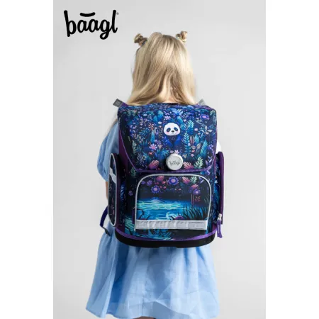 BAAGL 3 SET Ergo Jungle Panda: aktovka, penál, sáček