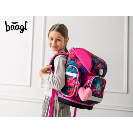 BAAGL 3 SET Ergo Plameňáci: aktovka, penál, sáček