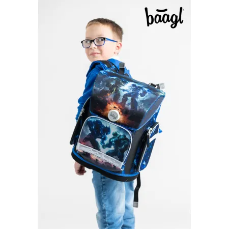 BAAGL 3 SET Ergo Roboti: aktovka, penál, sáček