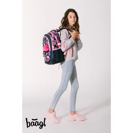 BAAGL 3 SET Flamingo: batoh, penál, sáček ver. 2