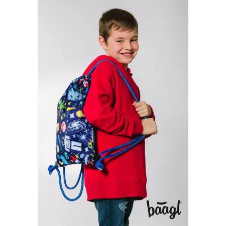 BAAGL 3 SET Shelly Space Game: aktovka, penál, sáček