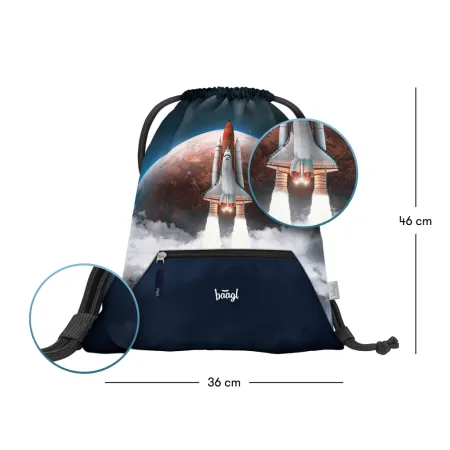 BAAGL 3 SET Shelly Space Shuttle: aktovka, penál, sáček
