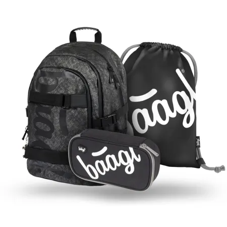 BAAGL 3 SET Skate Ash: batoh, penál, sáček ver. 2