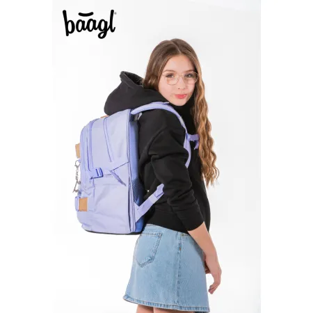 BAAGL 3 SET Skate Lilac: batoh, penál, sáček