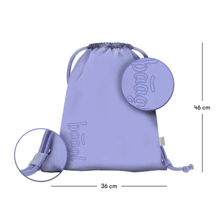 BAAGL 3 SET Skate Lilac: batoh, penál, sáček