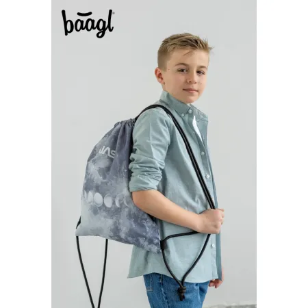 BAAGL 3 SET Skate NASA Grey: batoh, penál, sáček