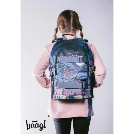 BAAGL 3 SET Skate Night: batoh, penál, sáček