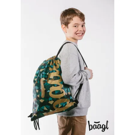 BAAGL 3 SET Skate Polygon: batoh, penál, sáček