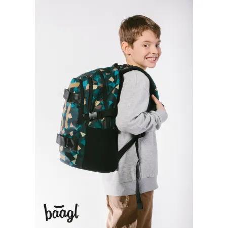 BAAGL 3 SET Skate Polygon: batoh, penál, sáček