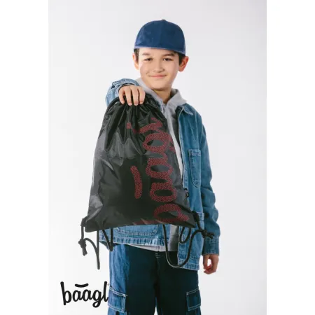 BAAGL 3 SET Skate Red: batoh, penál, sáček