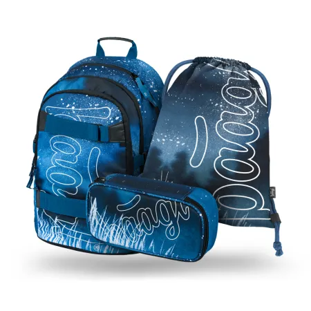 BAAGL 3 SET Skate Steel: batoh, penál, sáček