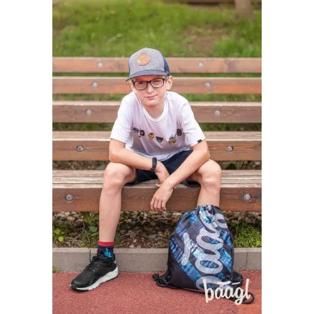 BAAGL 3 SET Skate Struktury: batoh, penál, sáček