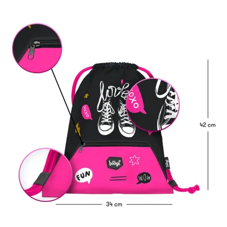 BAAGL 3 SET Tenisky: batoh, penál a sáček
