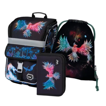 BAAGL 3 SET Zippy Fénix: aktovka, penál, sáček