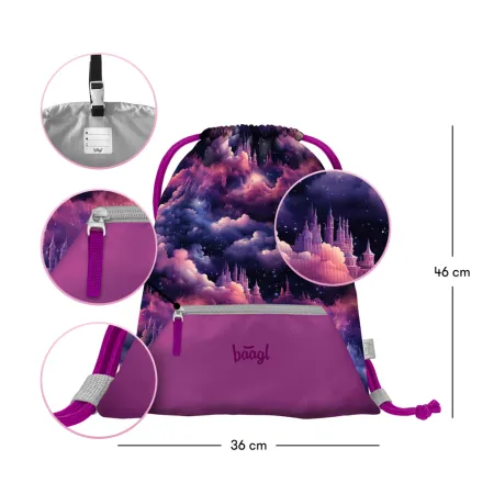 BAAGL 3 SET Zippy Jednorožec Království: aktovka, penál, sáček