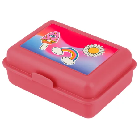 BAAGL 5 SET Airy Duha červený: batoh, penál, sáček, desky, box