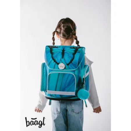 BAAGL 5 SET Ergo Butterfly: aktovka, penál, sáček, desky, box