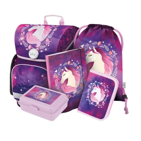 BAAGL 5 SET Ergo Kůň: aktovka, penál, sáček, desky, box