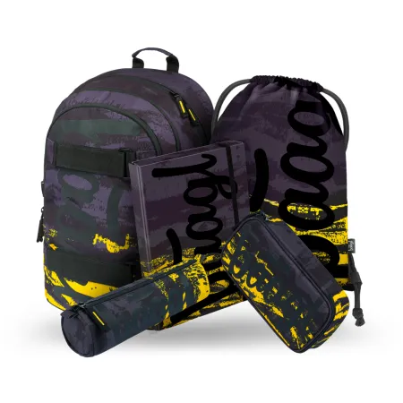 BAAGL 5 SET Skate Dune: batoh, penál, pouzdro, sáček, desky