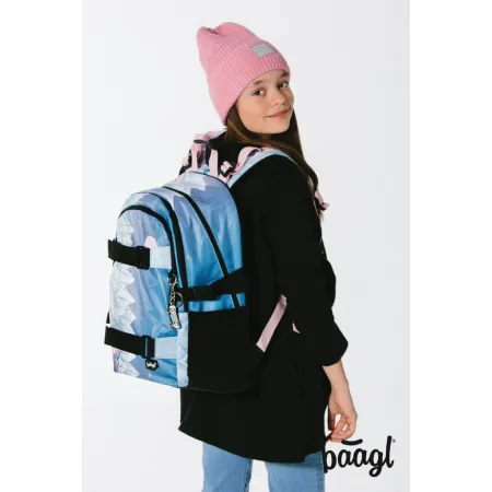 BAAGL 5 SET Skate Moon: batoh, penál, sáček, desky, peněženka