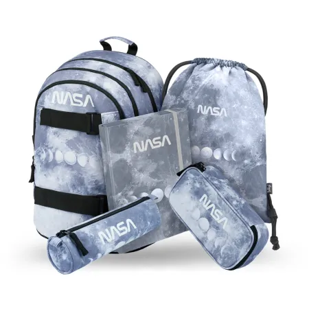 BAAGL 5 SET Skate NASA Grey: batoh, penál, pouzdro, sáček, desky
