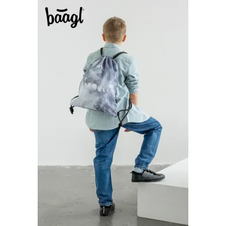 BAAGL 5 SET Skate NASA Grey: batoh, penál, pouzdro, sáček, desky