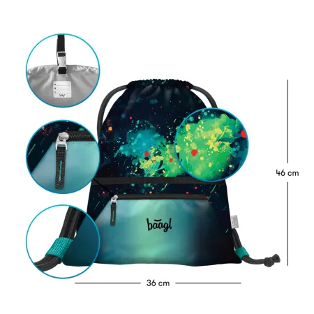 BAAGL SET 3 AIRY Chill: batoh, penál, sáček