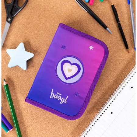 BAAGL SET 3 AIRY Koně srdce: batoh, penál, sáček