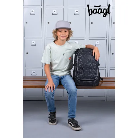 BAAGL SET 3 Core Batman černý: batoh, penál, sáček GRS