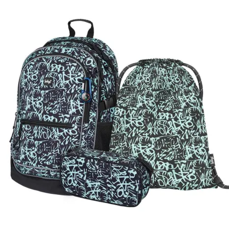 BAAGL SET 3 Core Graffito: batoh, penál, sáček