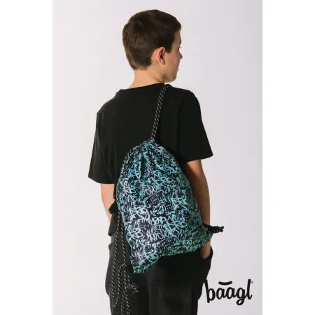 BAAGL SET 3 Core Graffito: batoh, penál, sáček