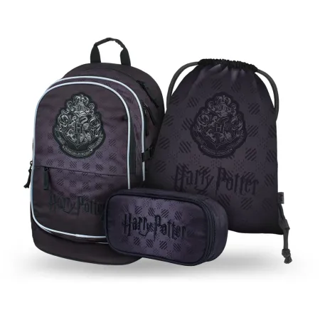 BAAGL SET 3 Core Harry Potter Bradavice černý: batoh, penál, sáček GRS
