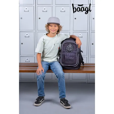 BAAGL SET 3 Core Harry Potter Bradavice černý: batoh, penál, sáček GRS